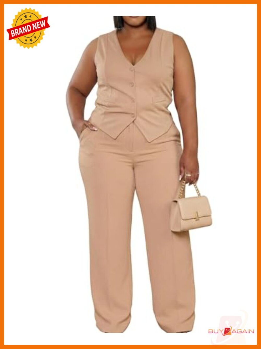 Plus Size 2 Piece Pant Suit Vest Blazer Wide Leg Pants Set Casual Pantsuits